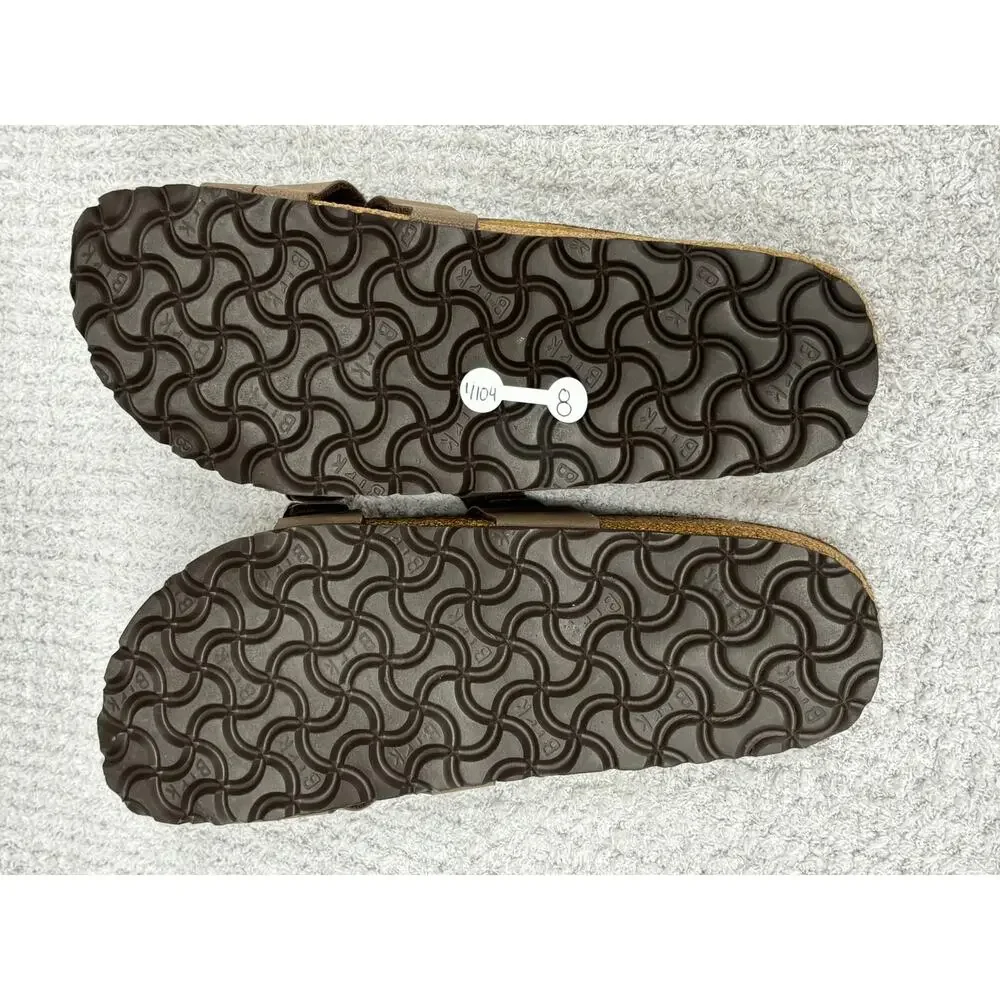 Birkenstock Brown Birko Flor Sandals Narrow Fit Size 8 AS IS #79753